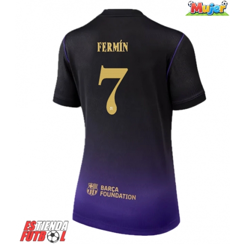 Barcelona Fermin Lopez #7 Segunda Equipación Mujer 2026-27 Manga Corta